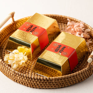 喜運金寶客製化金磚米|質感金箔色包裝搭配客製化企業LOGO,最吸睛的商務謝禮與開工禮物